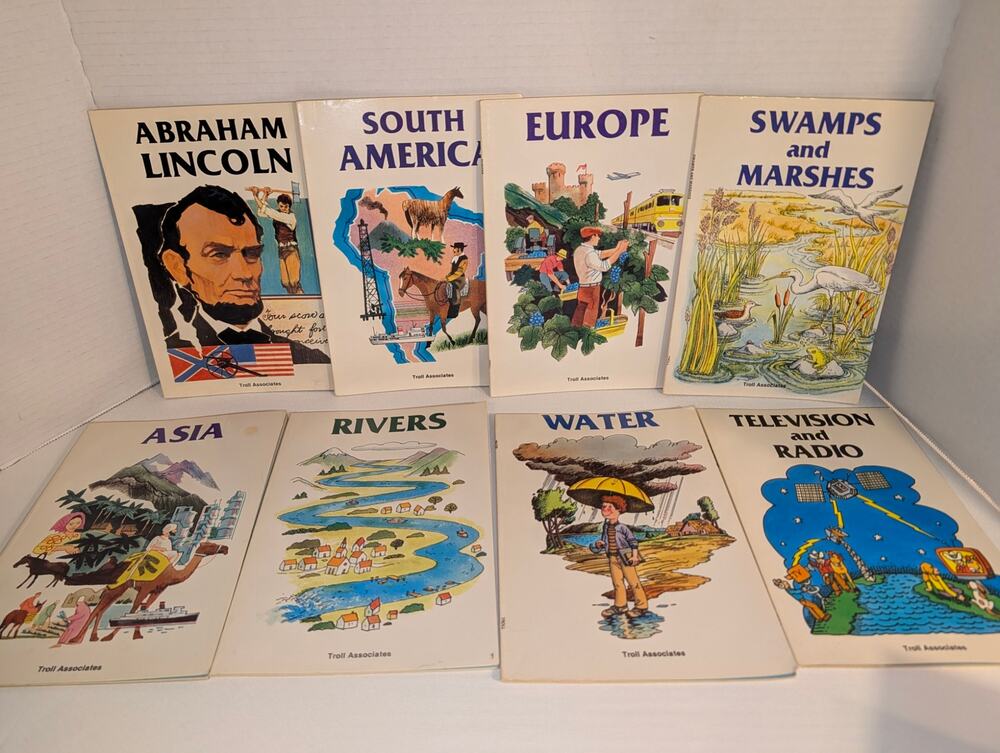 Lot 8 1985 Educational Juvenile Nonfiction Series PB Books Troll Assoc. Mint